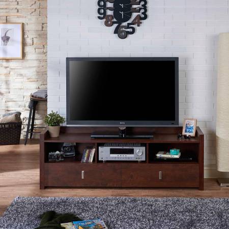 Простой шкаф для телевизора в стиле ретро 1,4 м - Познакомьтесь с ретро-стилем современной тумбы под телевизор.